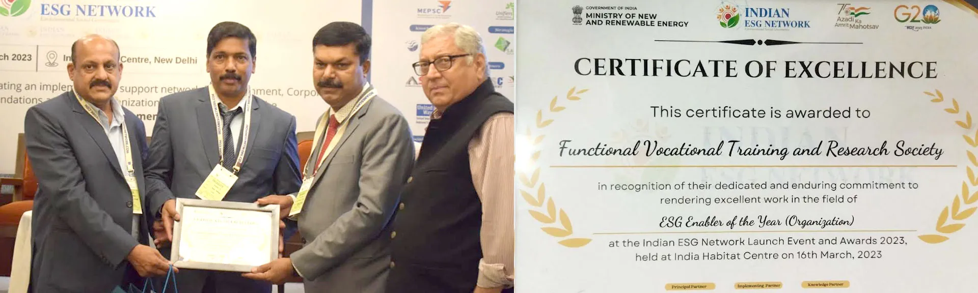 Awards banner and content 